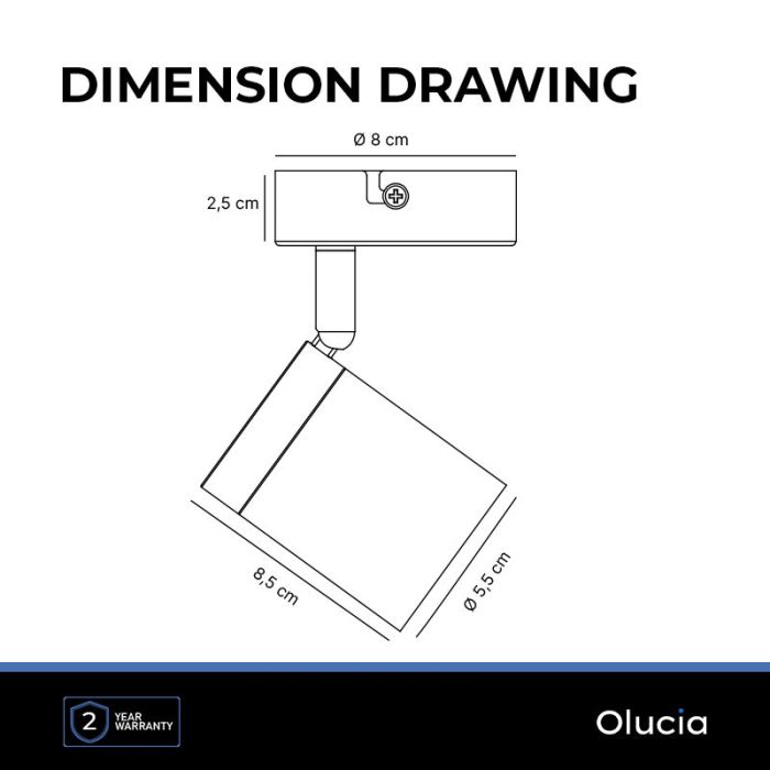 Modern bathroom ceiling light brass, Ciara, IP44