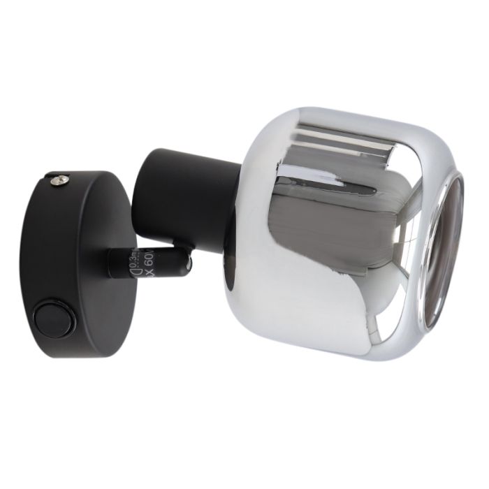 Modern wall spotlight black, Craig, with switch