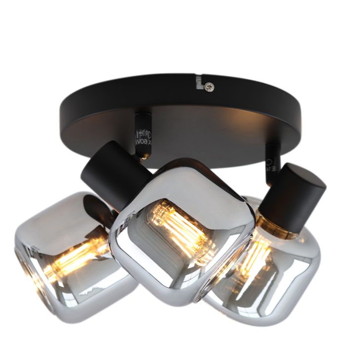 Modern ceiling spotlight black, Craig
