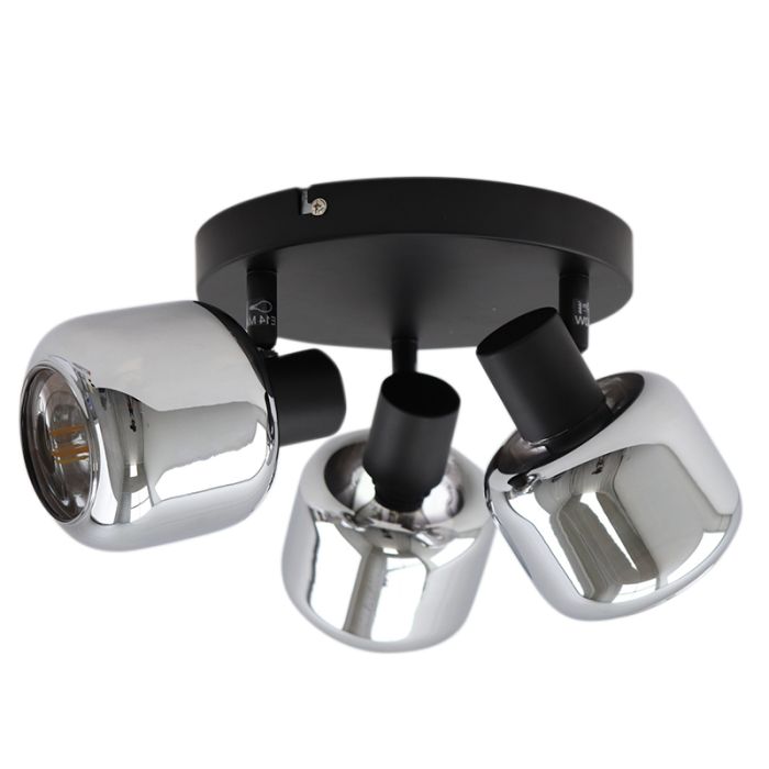 Modern ceiling spotlight black, Craig