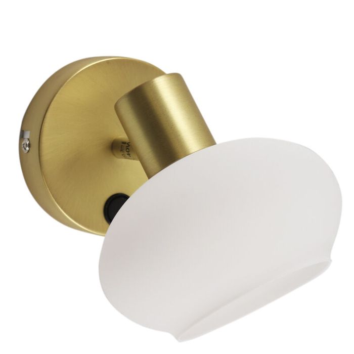 Design wall spotlight white, Skip, with switch