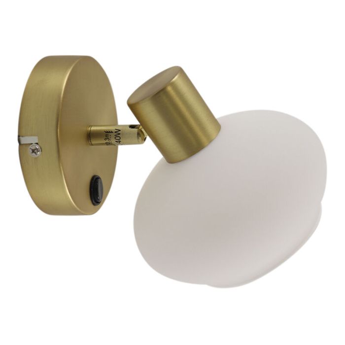 Design wall spotlight white, Skip, with switch