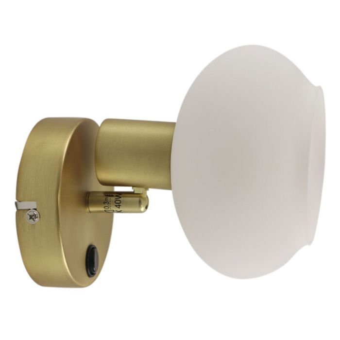 Design wall spotlight white, Skip, with switch