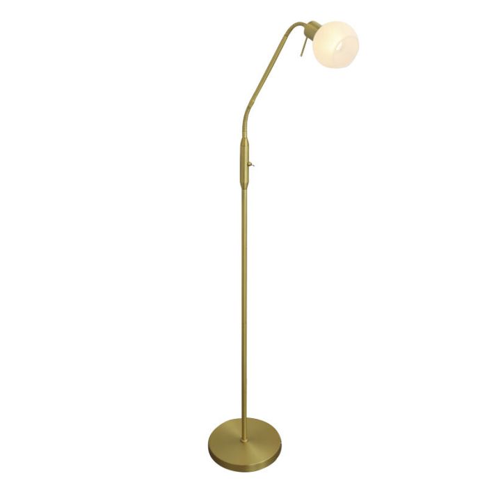 Design floor lamp white, Ayleen, with switch