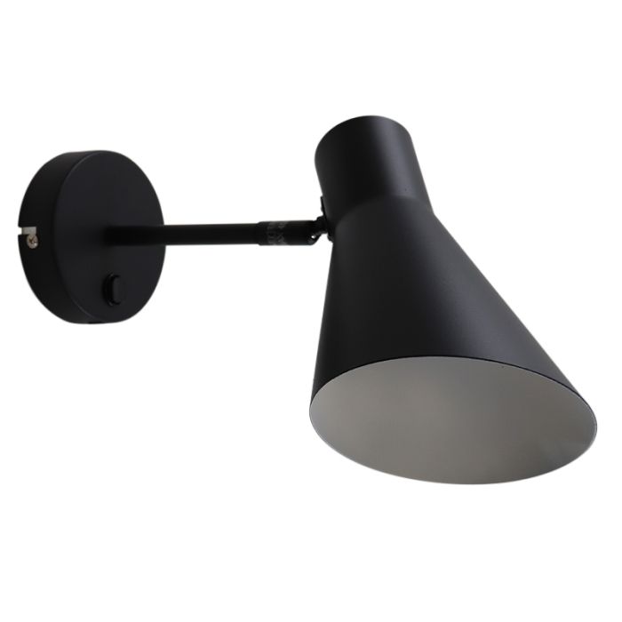 Modern wall light black, Vico, with switch