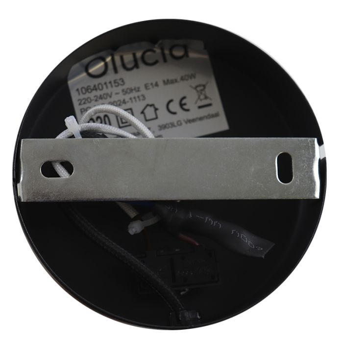 Modern wall light black, Vico, with switch