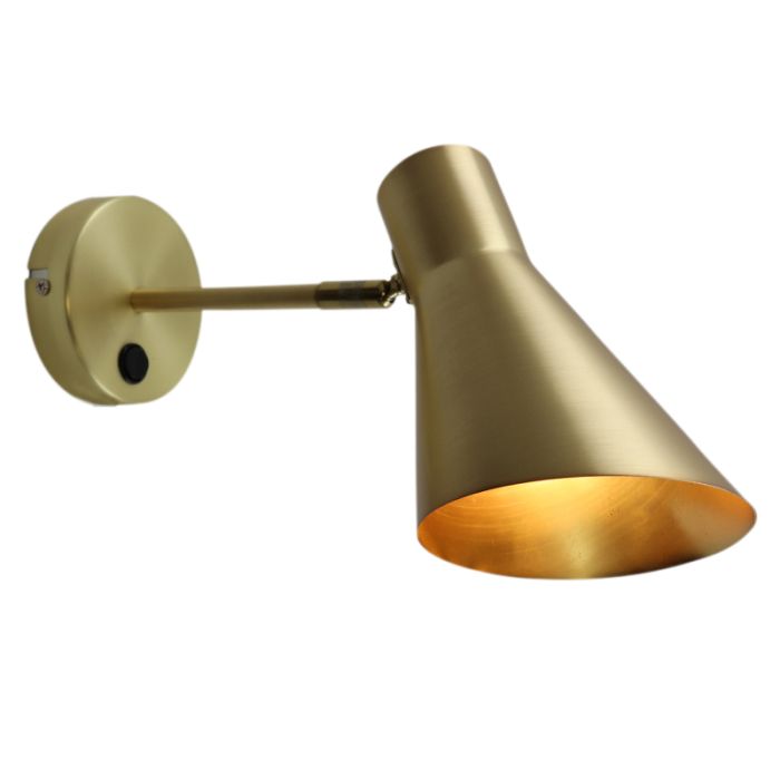 Modern wall light brass, Vico, with switch