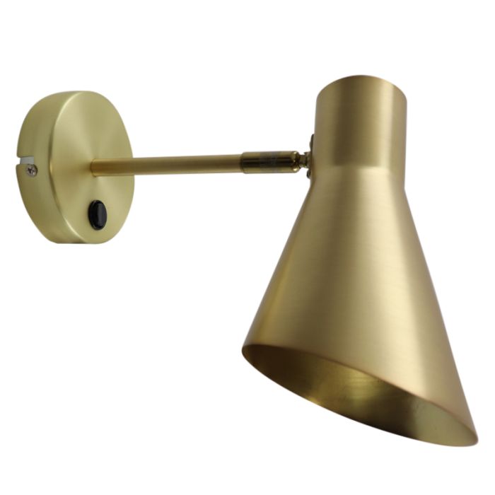Modern wall light brass, Vico, with switch