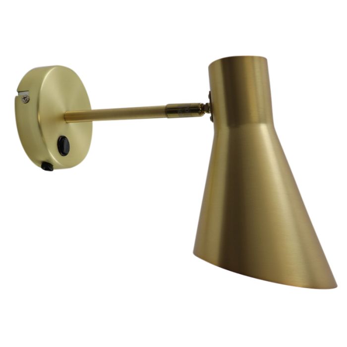 Modern wall light brass, Vico, with switch