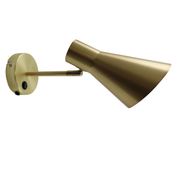 Modern wall light brass, Vico, with switch