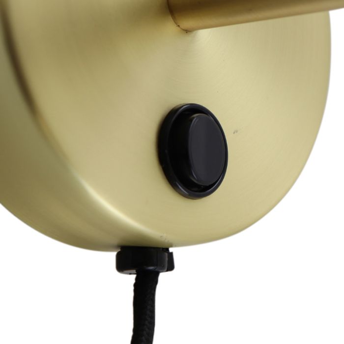 Modern wall light brass, Vico, with switch