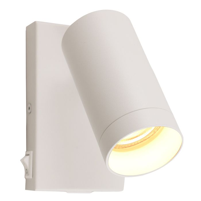 Modern wall spotlight white, Nadi, with switch
