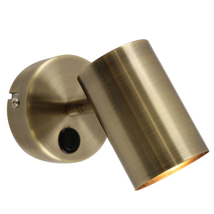 Modern wall light bronze, Elena, with switch