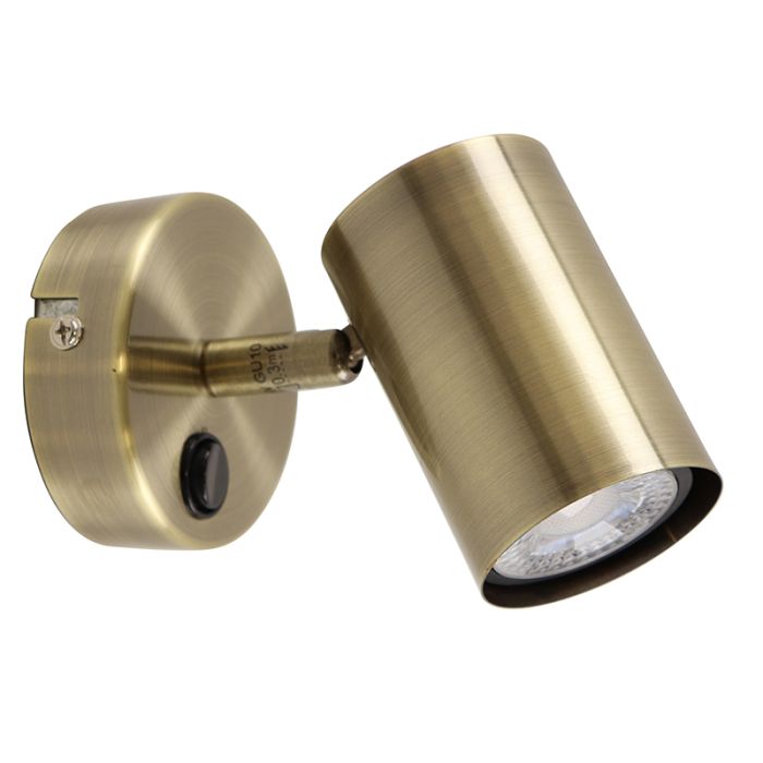 Modern wall light bronze, Elena, with switch