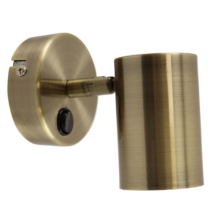 Modern wall light bronze, Elena, with switch