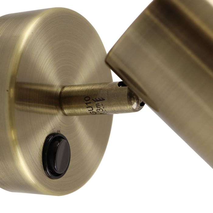 Modern wall light bronze, Elena, with switch