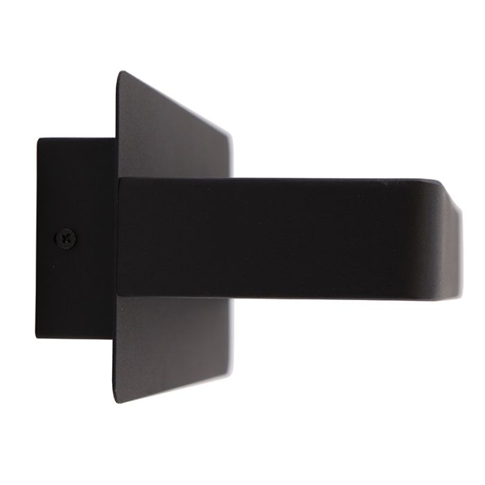 Modern wall light black, Gregor, 10W, 3000K LED, with switch