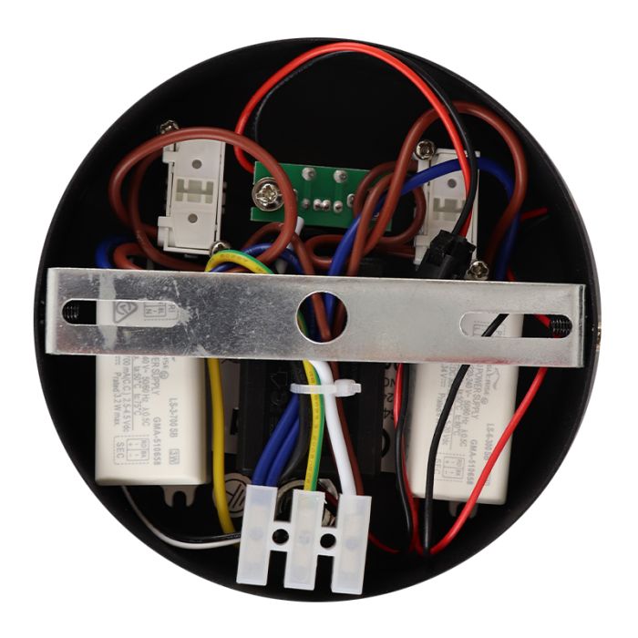 Modern wall light black, Alec, 9W, 3000K LED, with switch