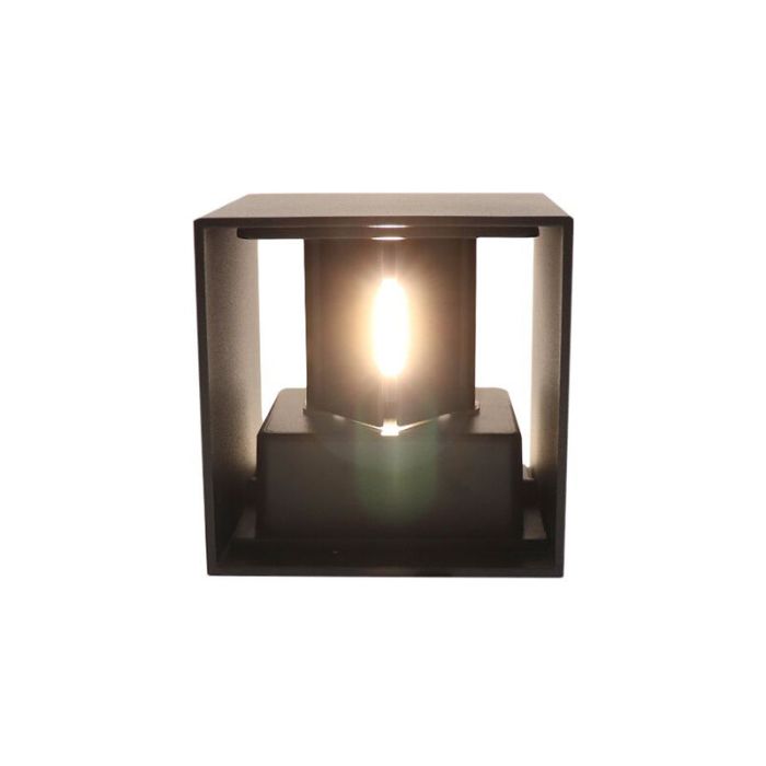 Modern up down wall light black, Dion, 6W, dim to warm LED, IP65
