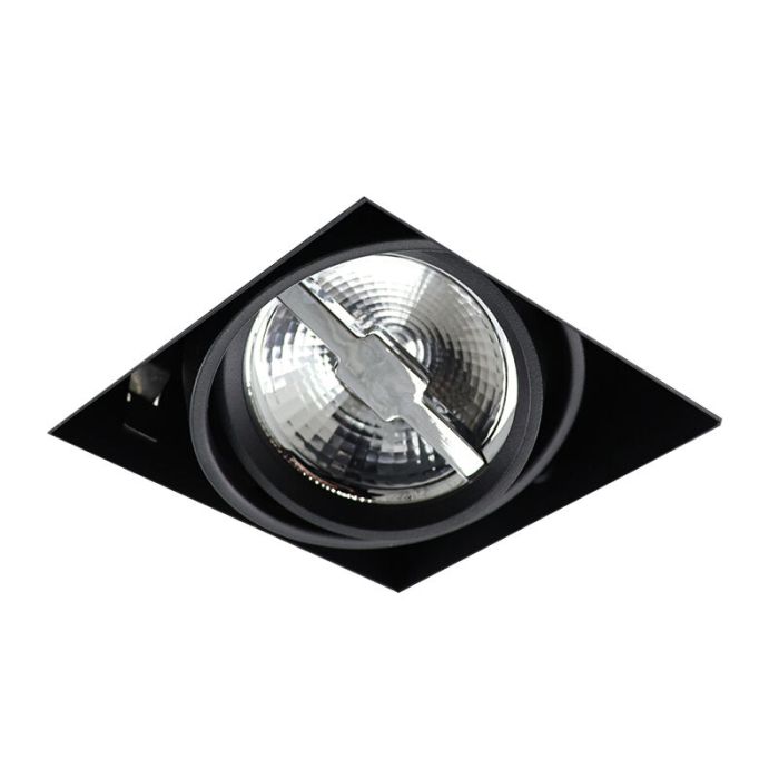 Modern trimless recessed downlight black, Joost