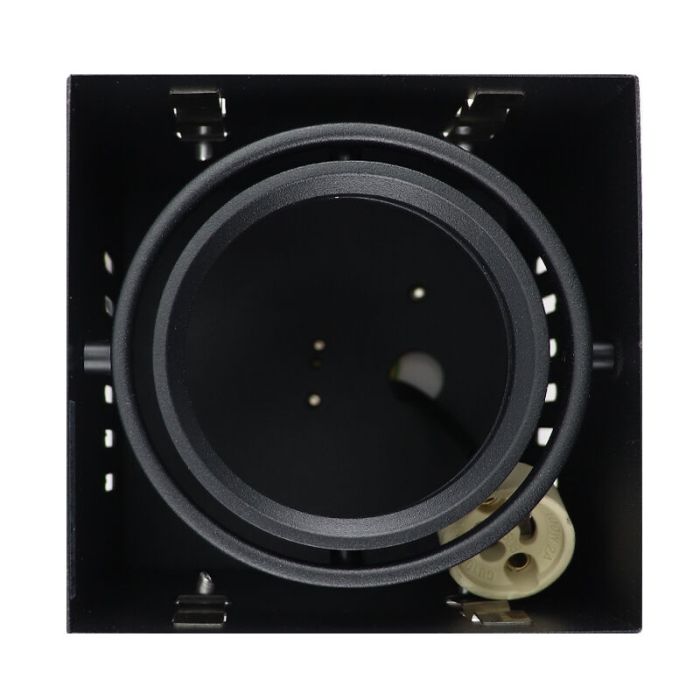 Modern trimless recessed downlight black, Joost