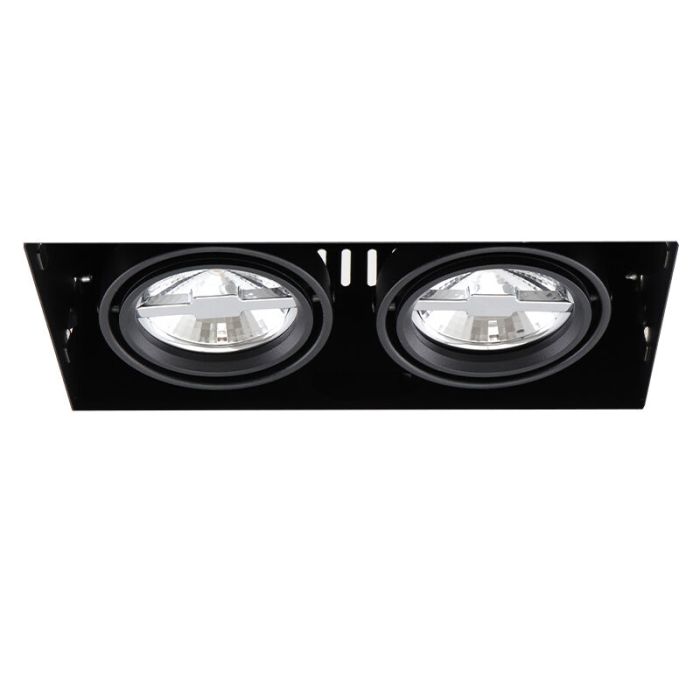 Modern trimless recessed downlight black, Joost