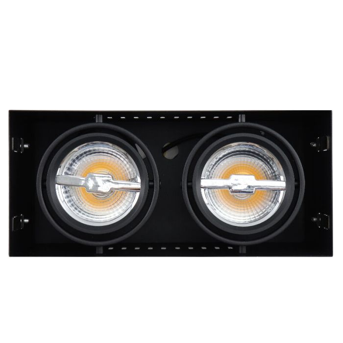 Modern trimless recessed downlight black, Joost