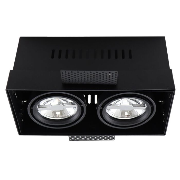 Modern trimless recessed downlight black, Joost