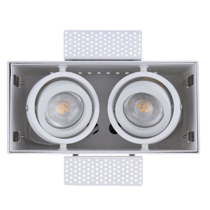 Modern trimless recessed downlight white, Joost