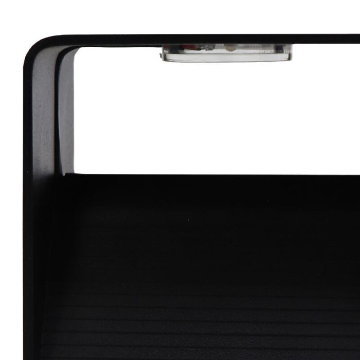 Rechargeable up down wall light black, Dion, 1W, 2700K LED, IP44, motion sensor