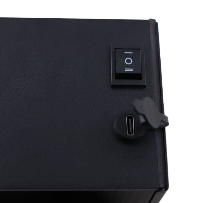 Rechargeable up down wall light black, Dion, 1W, 2700K LED, IP44, motion sensor