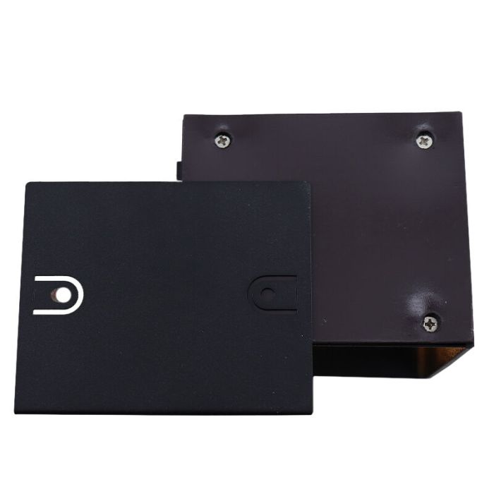 Rechargeable up down wall light black, Dion, 1W, 2700K LED, IP44, motion sensor