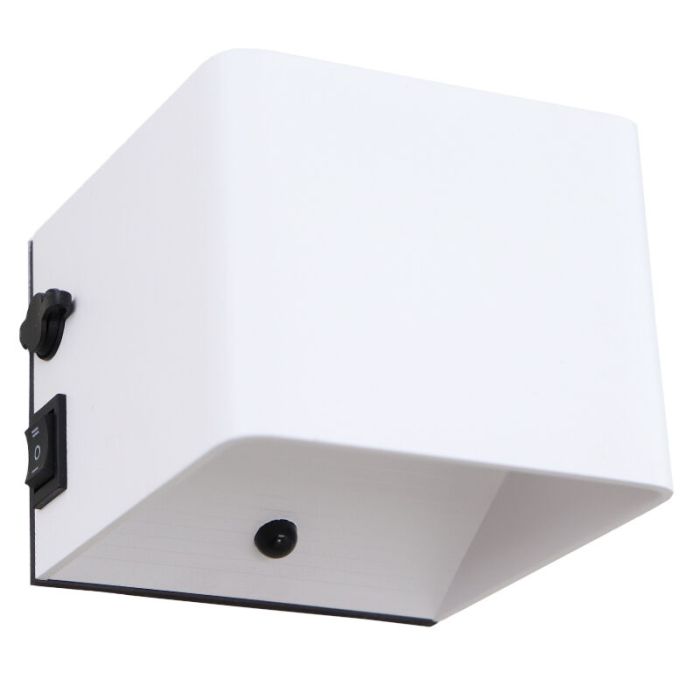 Rechargeable up down wall light white, Dion, 1W, 2700K LED, IP44, motion sensor