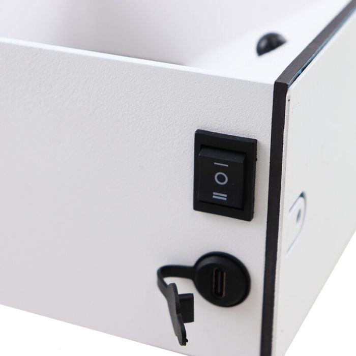 Rechargeable up down wall light white, Dion, 1W, 2700K LED, IP44, motion sensor