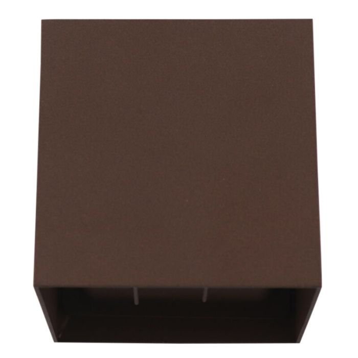 Modern up down wall light rust coloured, Dion, IP65