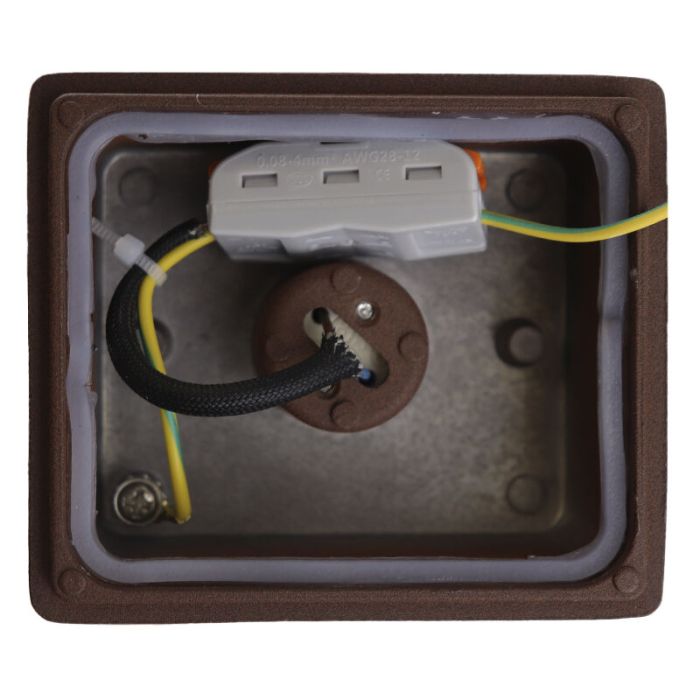 Modern up down wall light rust coloured, Dion, IP65