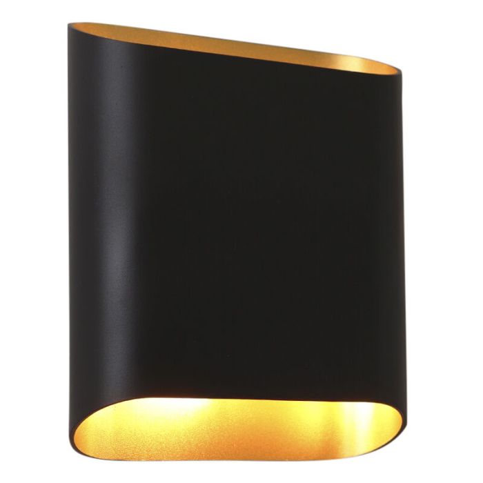 Modern up down wall light black, Bouke