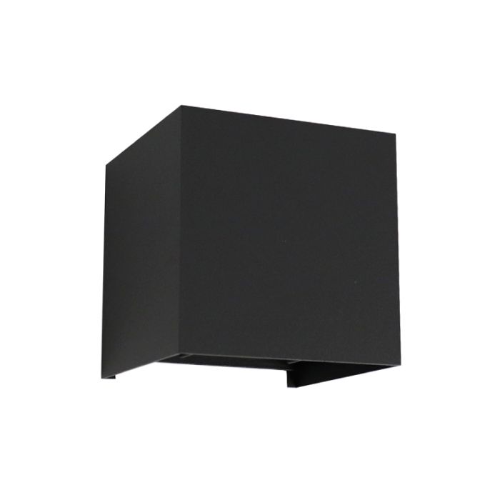 Modern smart wall light black, Dion, 6W, RGBW LED, IP65