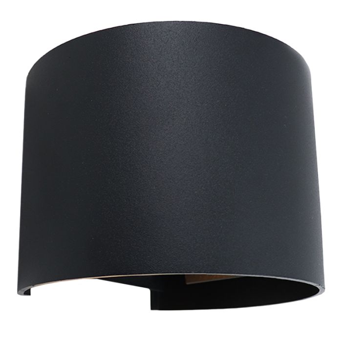 Modern smart wall light black, Dion, 6W, RGBW LED, IP65