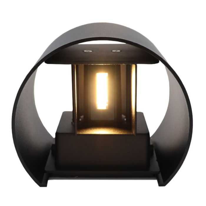 Modern smart wall light black, Dion, 6W, RGBW LED, IP65
