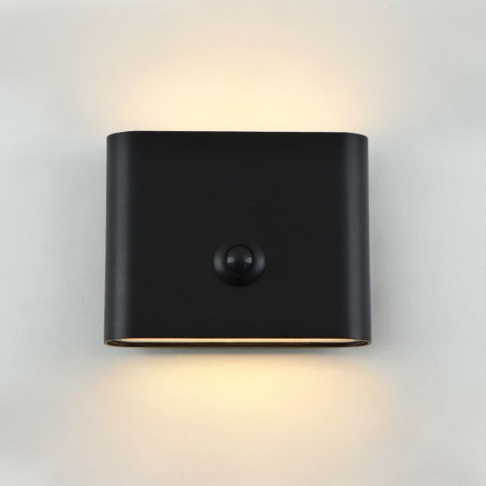 Modern rechargeable wall light black, Rodigo, 1W, 3000K LED, IP44