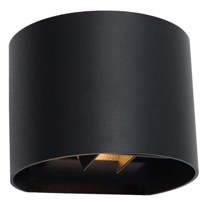 Modern up down wall light black, Dion, IP65