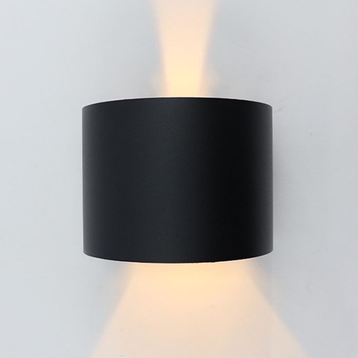 Modern up down wall light black, Dion, IP65