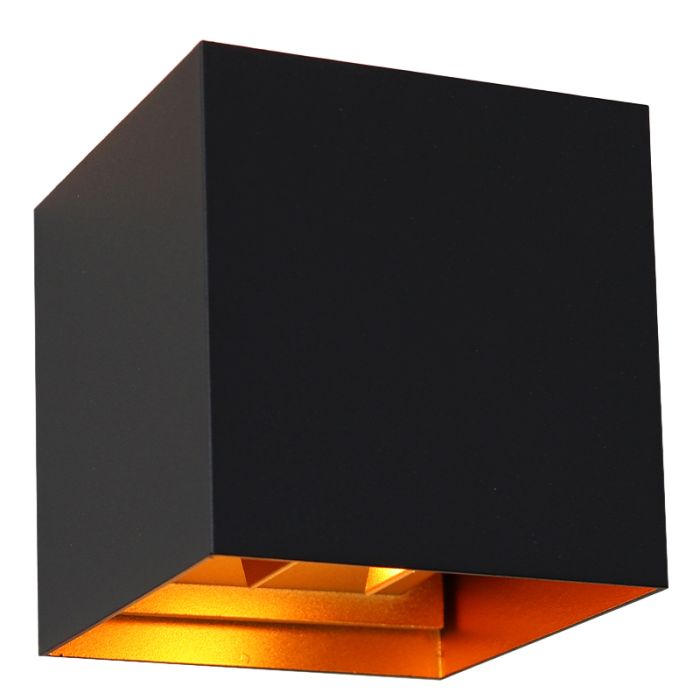 Modern up down wall light black, Dion, IP65