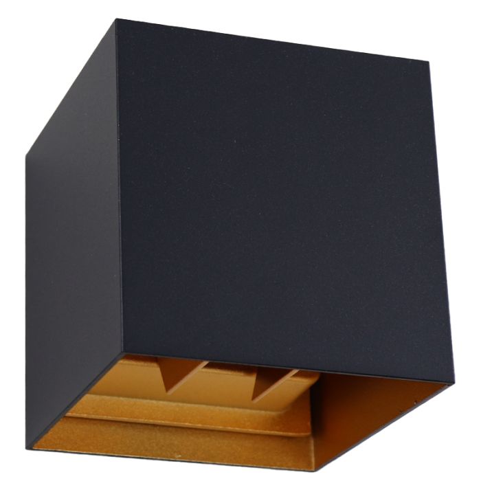 Modern up down wall light black, Dion, IP65