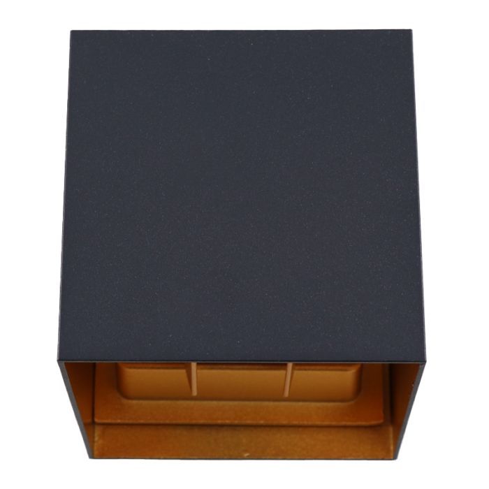 Modern up down wall light black, Dion, IP65