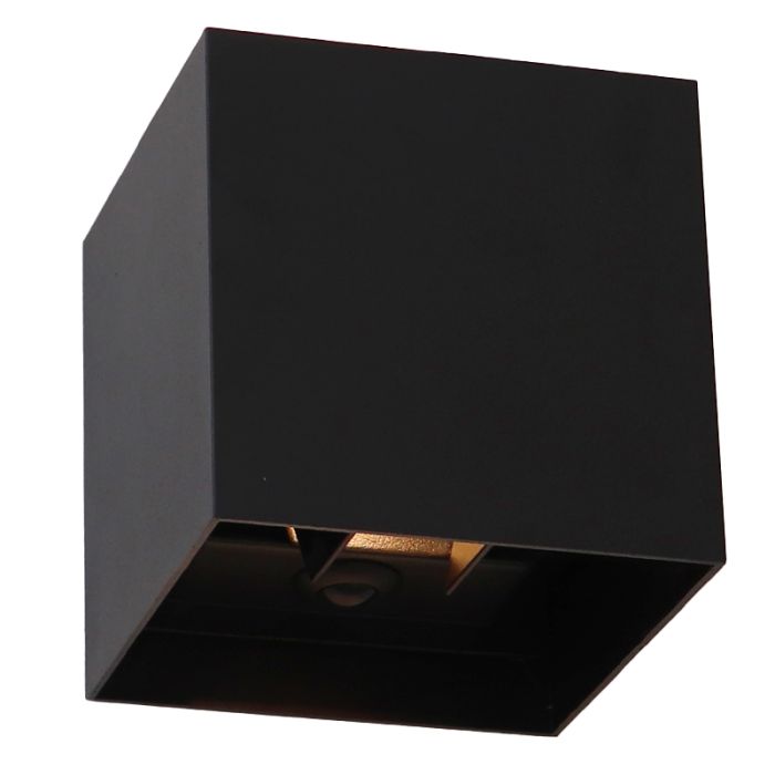 Modern rechargeable wall light black, Dion, 1W, 2700K LED, IP44
