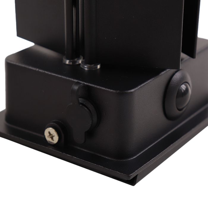 Modern rechargeable wall light black, Dion, 1W, 2700K LED, IP44