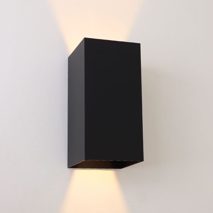 Modern up down wall light black, Dion, IP65