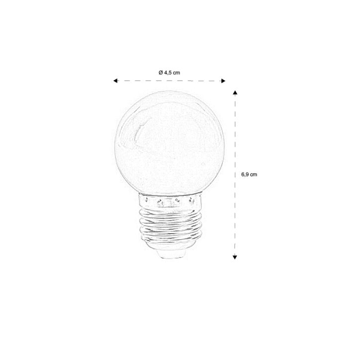 Red LED bulb - 1 Watt
